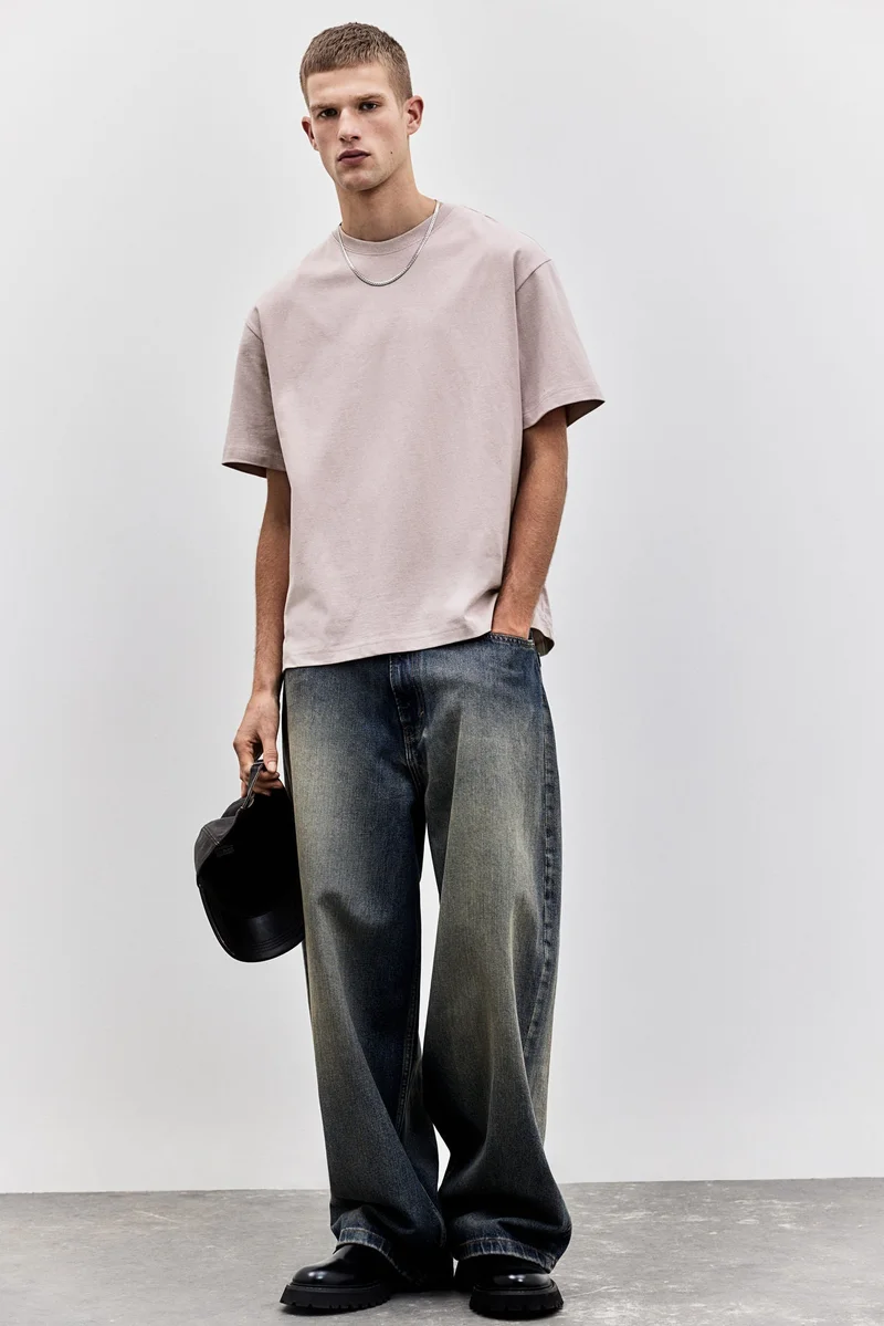 اتش اند ام تي-شيرت بقصة فضفاضة